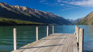 Hidden lakes in New Zealand