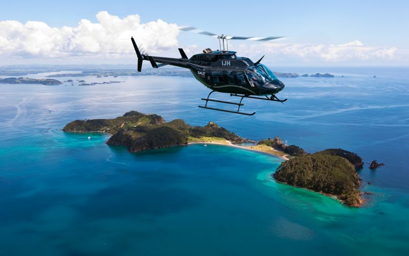 Scenic view by helicopter